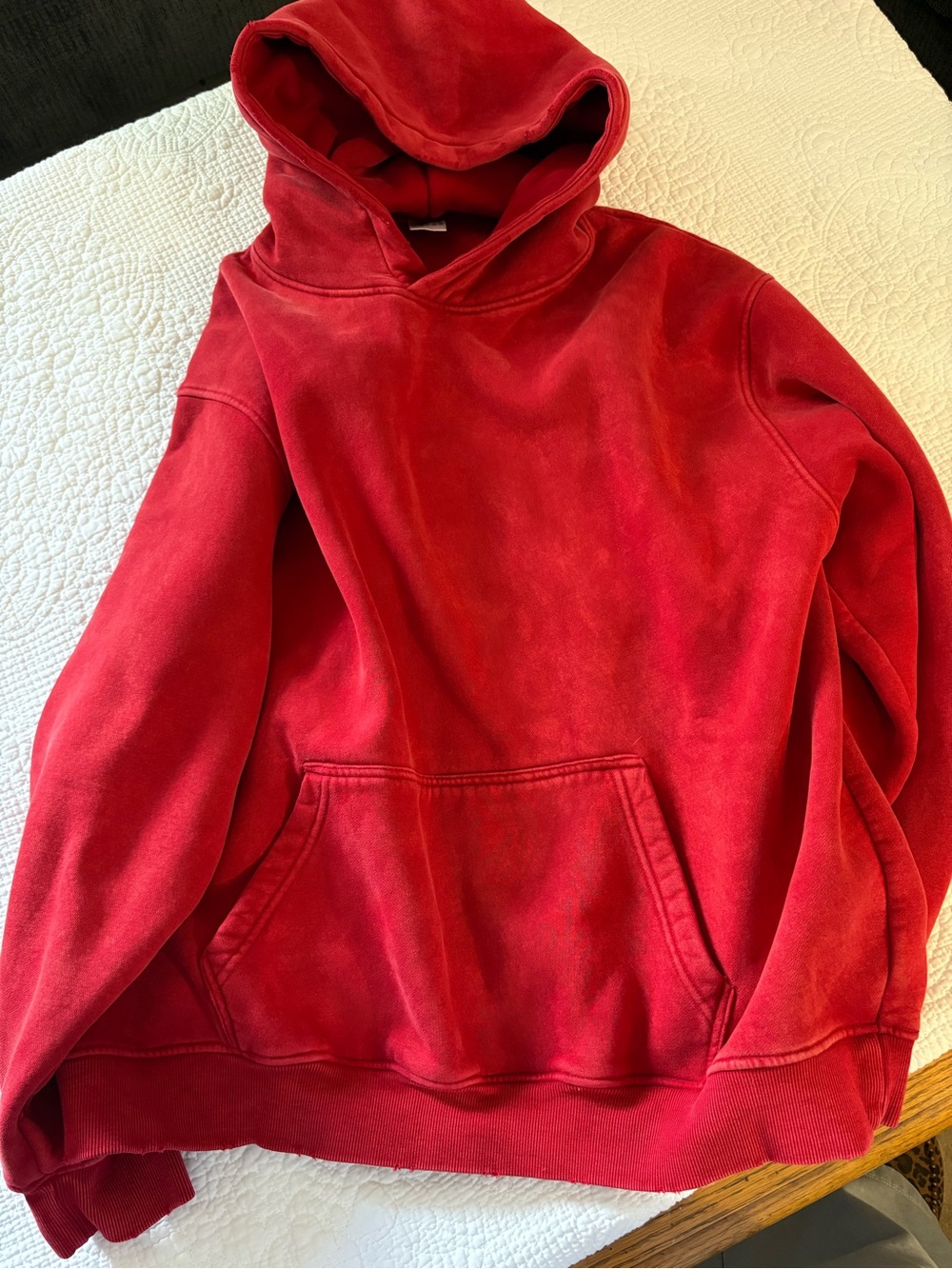 Faiable distress red hoodie size xl